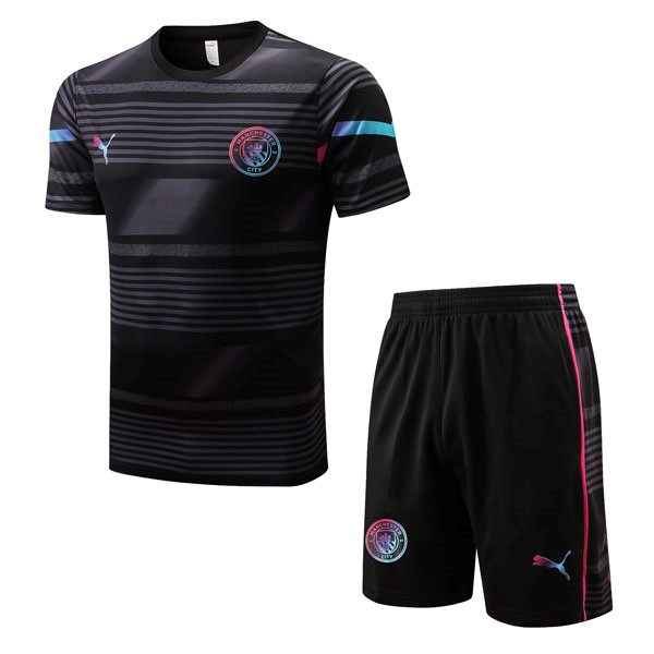 Camiseta Entrenamiento Manchester City Conjunto Completo 2022 2023 Gris